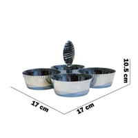 صحن ضيافة مقسم مقبض منحوت يدويا