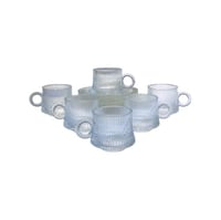 طقم فناجيل قهوه تركيه زجاج كرستال 12ق