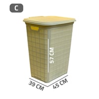 سلة غسيل بلاستيك مع غطاء