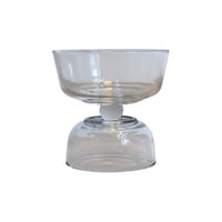 صحن حلا زجاج بقاعدة