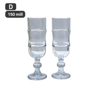 كاسات عصير بقاعدة زجاج قطعتين