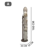مرايا طويلة خشب دوارة مع علاق ملابس