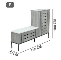دولاب احذية بمقعد