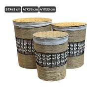 سلة غسيل دائرية بغطاء