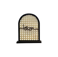 ستاند عبارات ترحيبية خشب مع راتان وسط