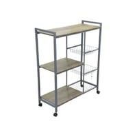 رفوف تخزين خشب مع سلة 3 دور