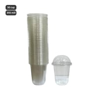 اكواب عصير شفافة بغطاء ابيكو