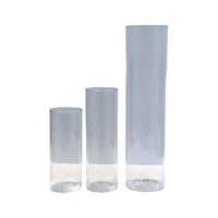 فازة زجاج اسطواني شفاف