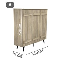 دواليب احذيه 3 أبواب خشب