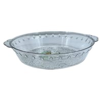 وعاء فاكهة دائري من البلاستيك الشفاف المنقوش