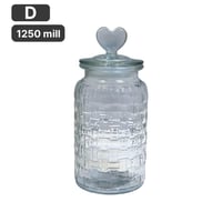 برطمان زجاج مع غطاء شفاف