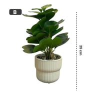 مركن مع شتلة خضراء صناعي