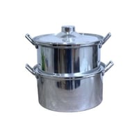 قدر طبخ ألمونيوم لامع مع مقابض