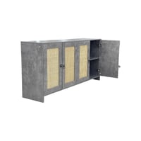 بوفية خشب 4 أبواب راتان