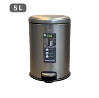 سلة نفايات ستيل ايكو مطفي دائري