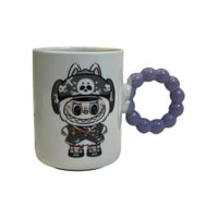 كوب سيراميك ابيض مع رسمة