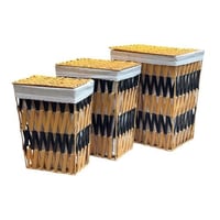 سلة غسيل مربعة بغطاء