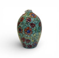 فازة مشجرة خزف أخضر