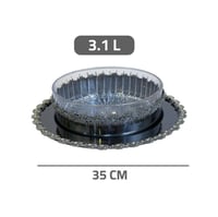 صحون زجاج ضيافة بطوفرية ستيل فاخرة