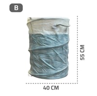 سلة ملابس قماش مقلم