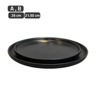 صحن بورسلين أسود