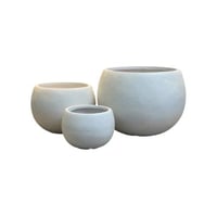 مركن شجر صناعي سيراميك كروي ابيض