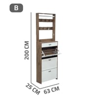 دولاب أحذية خشب قلاب مع تعليقات