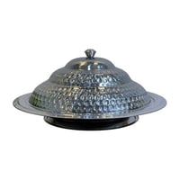 صحن ولائم ستانلس ستيل مع غطاء