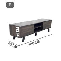 طاولة تلفاز بلازما خشب نقشة مربعات