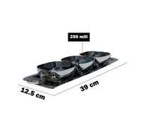 طقم ضيافة ثلاثي ستيل مع طوفرية