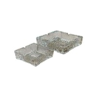 طفاية زجاج مربع