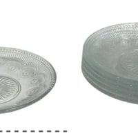 صحون زجاج شفاف طقم 6 قطع