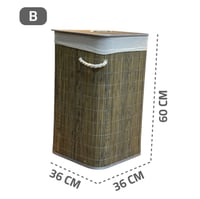 سلة ملابس غسيل خشب