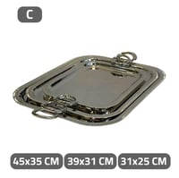 طقم صواني تقديم فضى