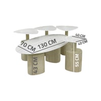 طقم طاوله شاي بيج 4+1