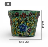 فازة خزف أخضر