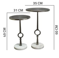 طاولة المنيوم قاعدة رخام