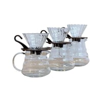 طقم قهوة ابريق زجاج + قمع