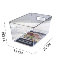 منظم ثلاجة بلاستيك مستطيل شفاف