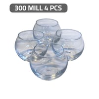 طقم فازات زجاج دائرية