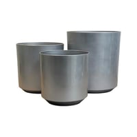 مركن بلاستيك مقوى فضي