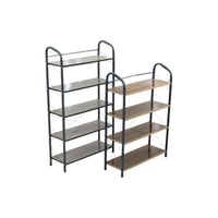 أرفف تخزين خشب هيكل حديد كامل