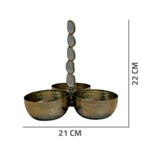 حامل مكسرات ثلاثي المنيوم ستيل