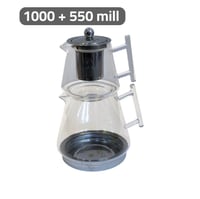 ابريق شفاف زجاج للشاي على البخار