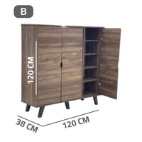 دولاب أحذية 3 أبواب خشبي