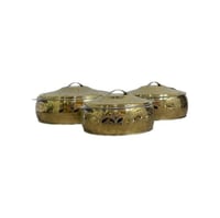 طقم حافظة طعام ذهبي بنتلي 3 قطع