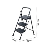 سلم ألمنيوم قابل للطي أسود