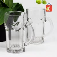 طقم كوب عصير زجاج شفاف