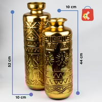 فازات معدنية طويلة لون ذهبي