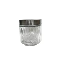 وعاء زجاج بغطاء ستانلس ستيل